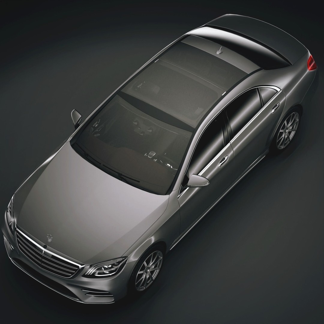 Mercedes-Benz S560 3D Model – Luxury Sedan with PBR Textures, FBX, OBJ - View 4
