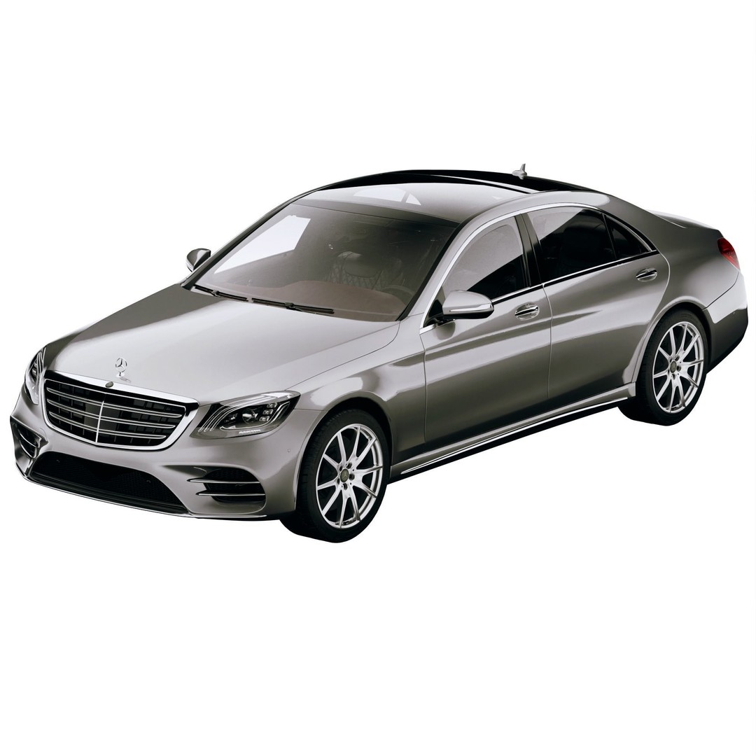 Mercedes-Benz S560 3D Model – Luxury Sedan with PBR Textures, FBX, OBJ - View 6