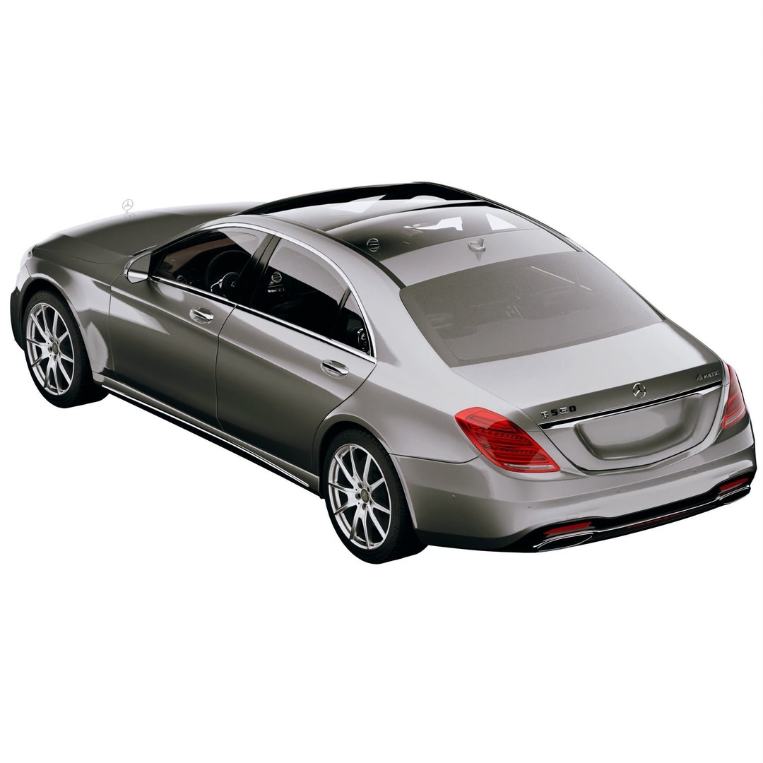 Mercedes-Benz S560 3D Model – Luxury Sedan with PBR Textures, FBX, OBJ - View 7