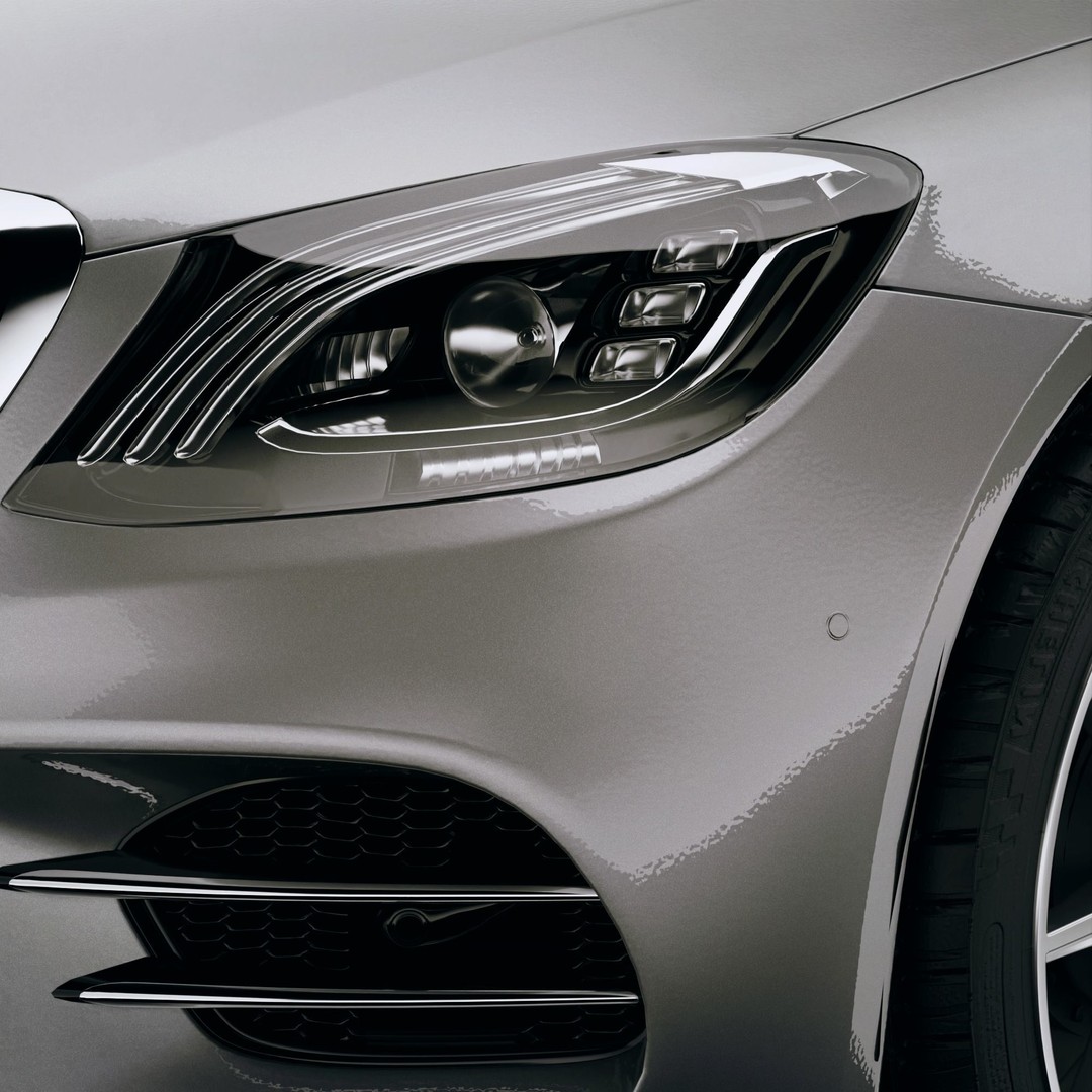Mercedes-Benz S560 3D Model – Luxury Sedan with PBR Textures, FBX, OBJ - View 9