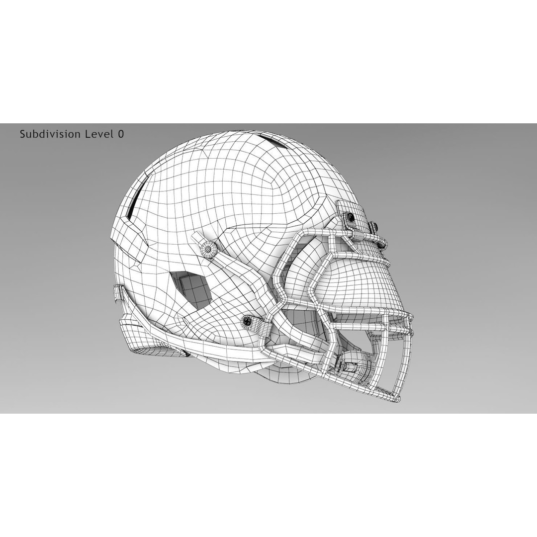 Football Helmet 3D Model – Low Poly PBR Game Asset, FBX - View 10