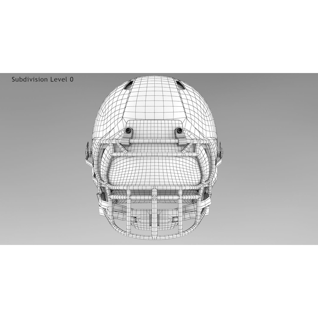 Football Helmet 3D Model – Low Poly PBR Game Asset, FBX - View 12