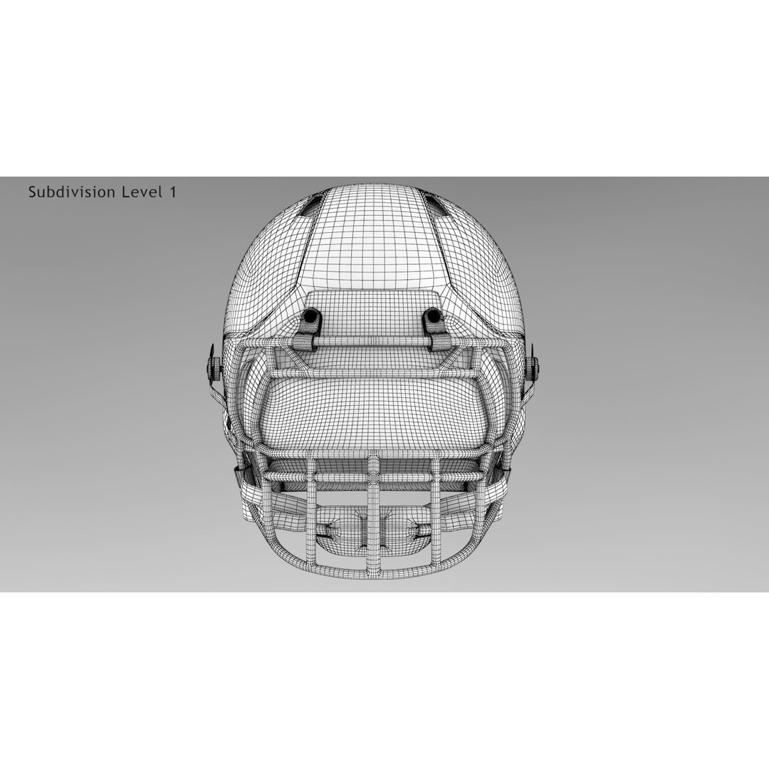 Football Helmet 3D Model – Low Poly PBR Game Asset, FBX - View 13