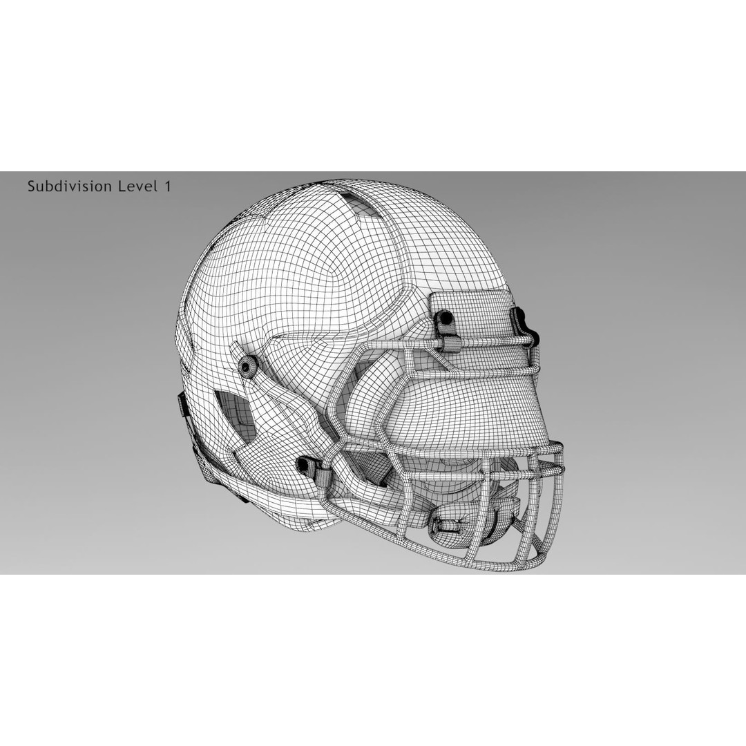 Football Helmet 3D Model – Low Poly PBR Game Asset, FBX - View 15