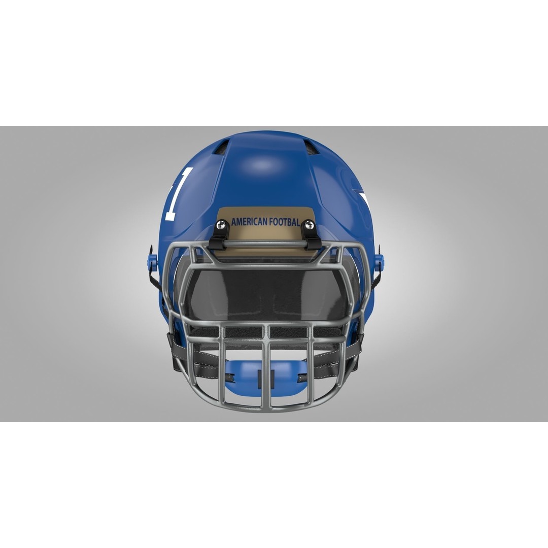 Football Helmet 3D Model – Low Poly PBR Game Asset, FBX - View 4