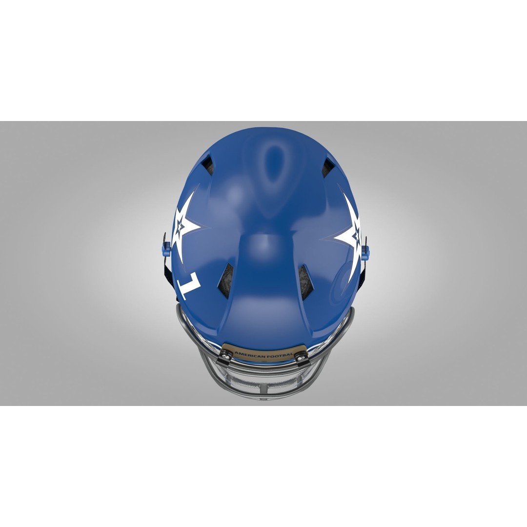 Football Helmet 3D Model – Low Poly PBR Game Asset, FBX - View 6