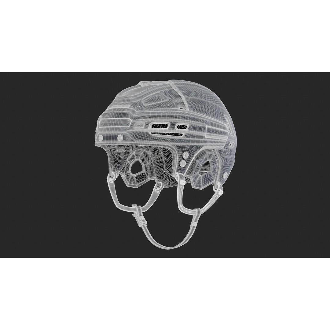 Hockey Helmet 3D Model – High Poly PBR Game Asset, FBX, OBJ
