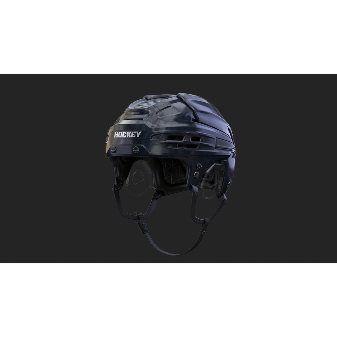 Hockey Helmet 3D Model – High Poly PBR Game Asset, FBX, OBJ - View 11