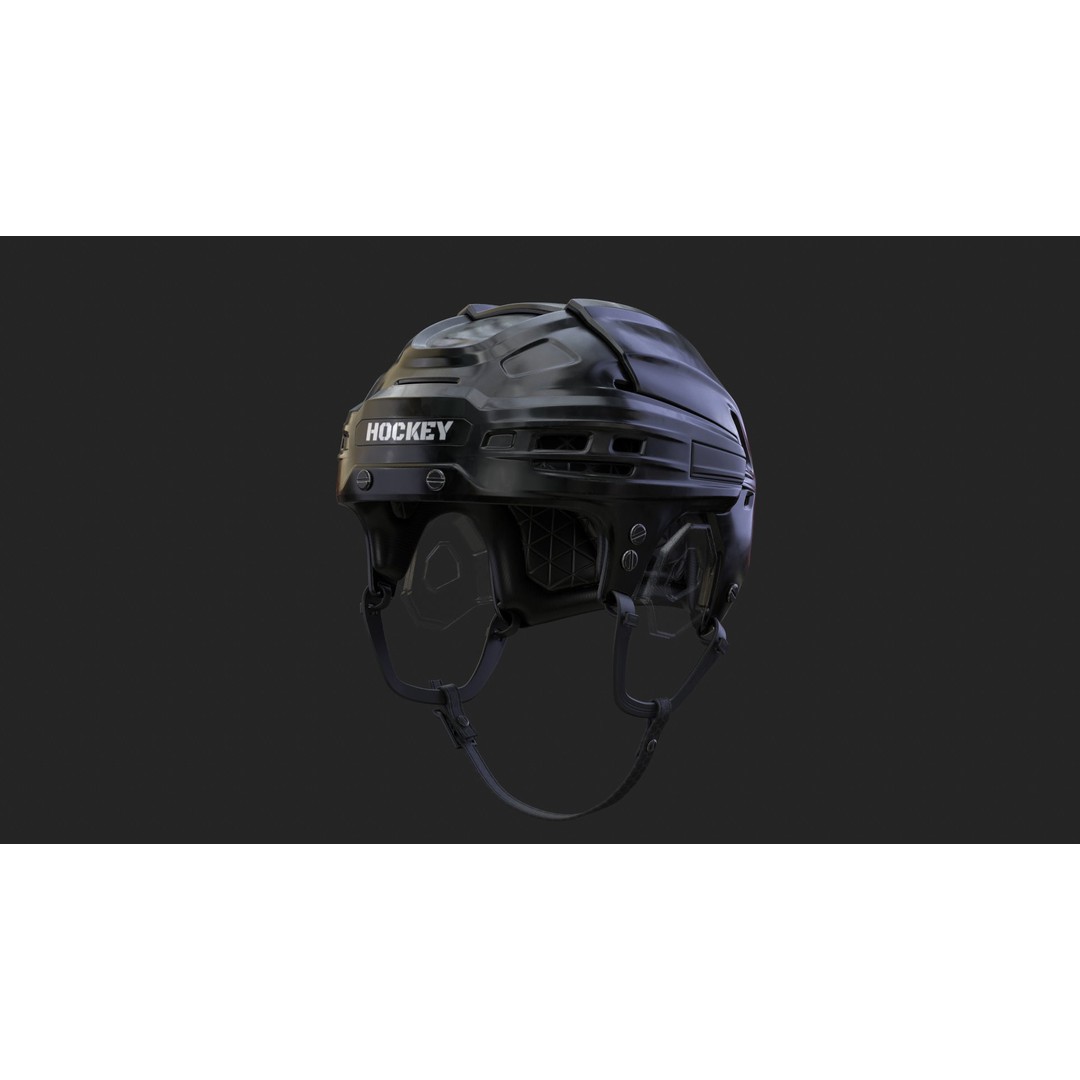 Hockey Helmet 3D Model – High Poly PBR Game Asset, FBX, OBJ - View 12