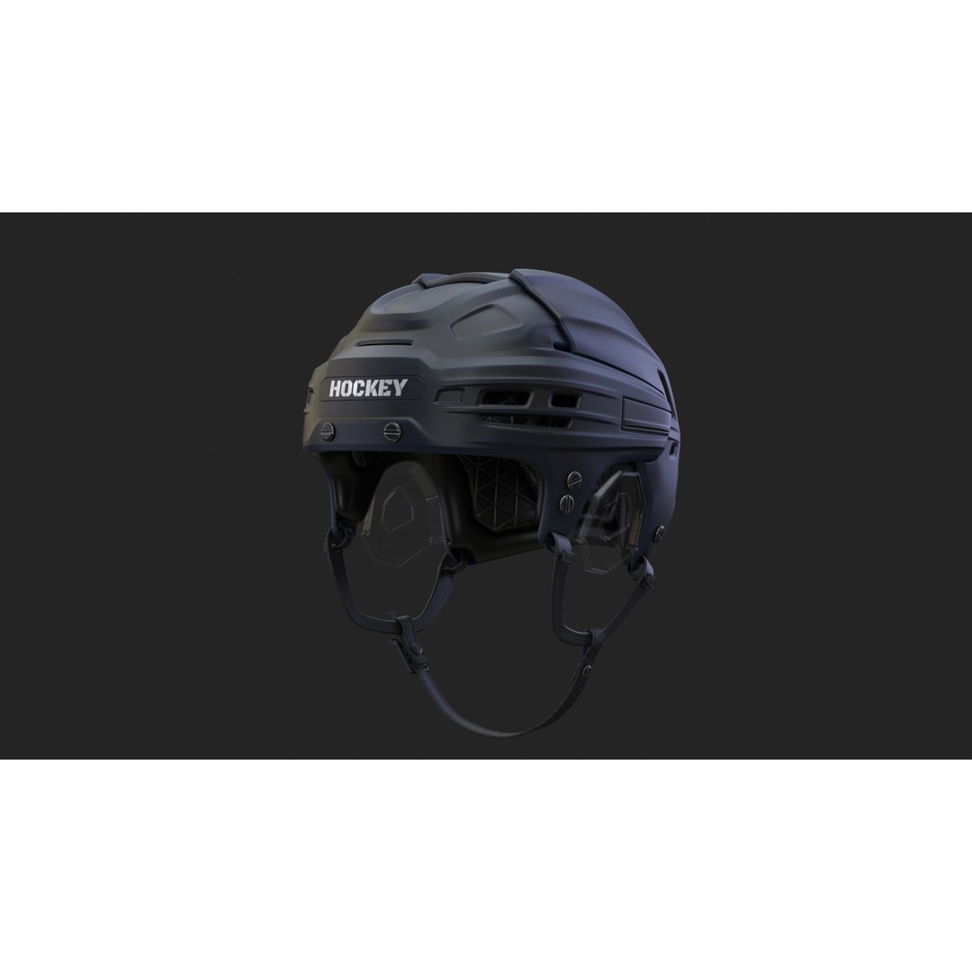 Hockey Helmet 3D Model – High Poly PBR Game Asset, FBX, OBJ - View 13