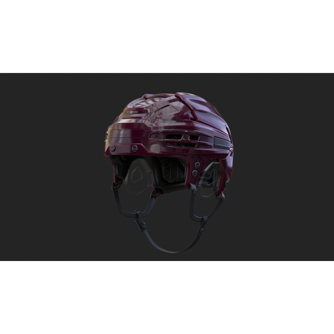 Hockey Helmet 3D Model – High Poly PBR Game Asset, FBX, OBJ - View 15