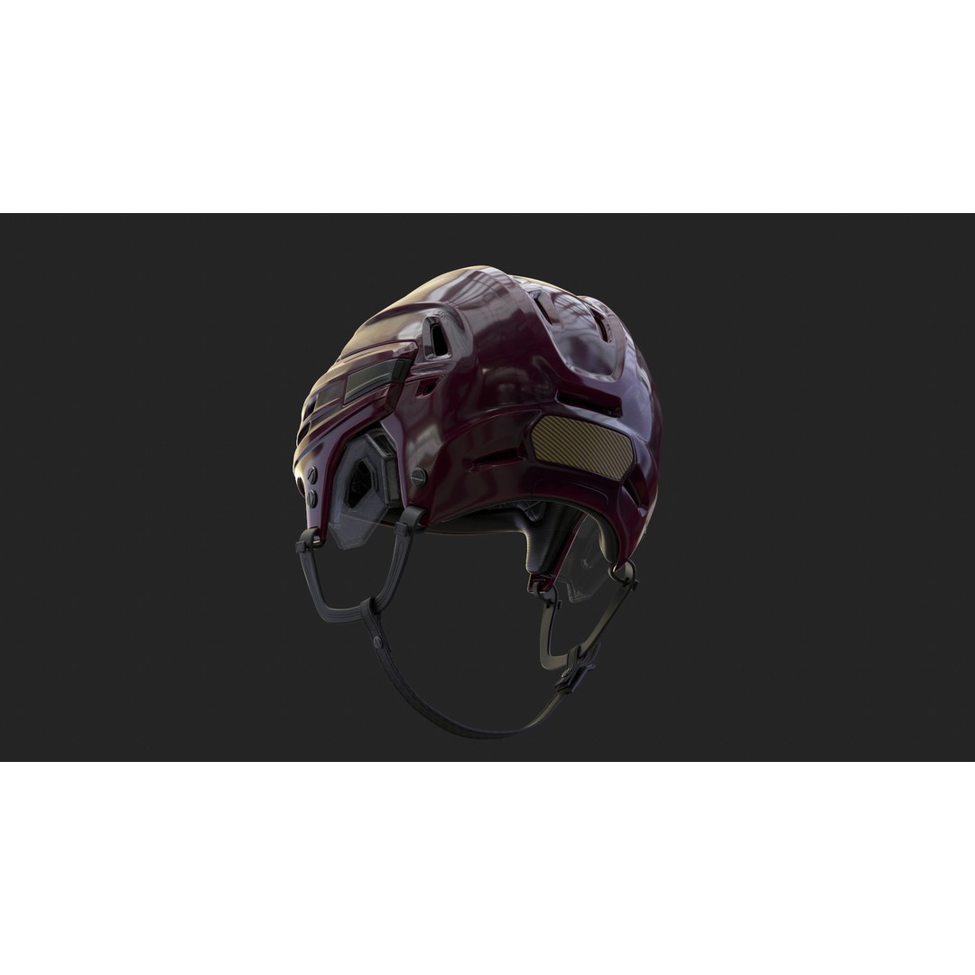 Hockey Helmet 3D Model – High Poly PBR Game Asset, FBX, OBJ - View 21