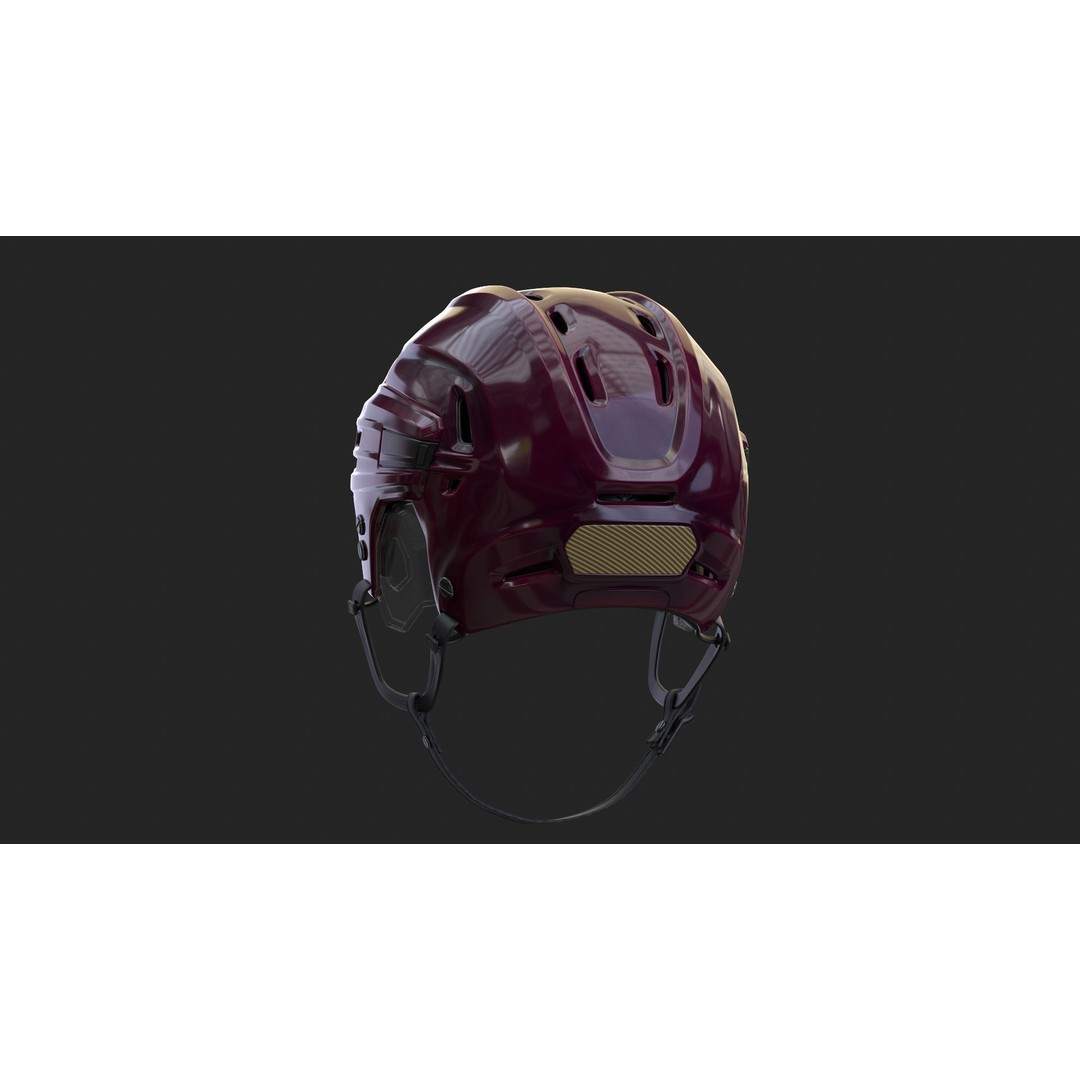 Hockey Helmet 3D Model – High Poly PBR Game Asset, FBX, OBJ - View 22