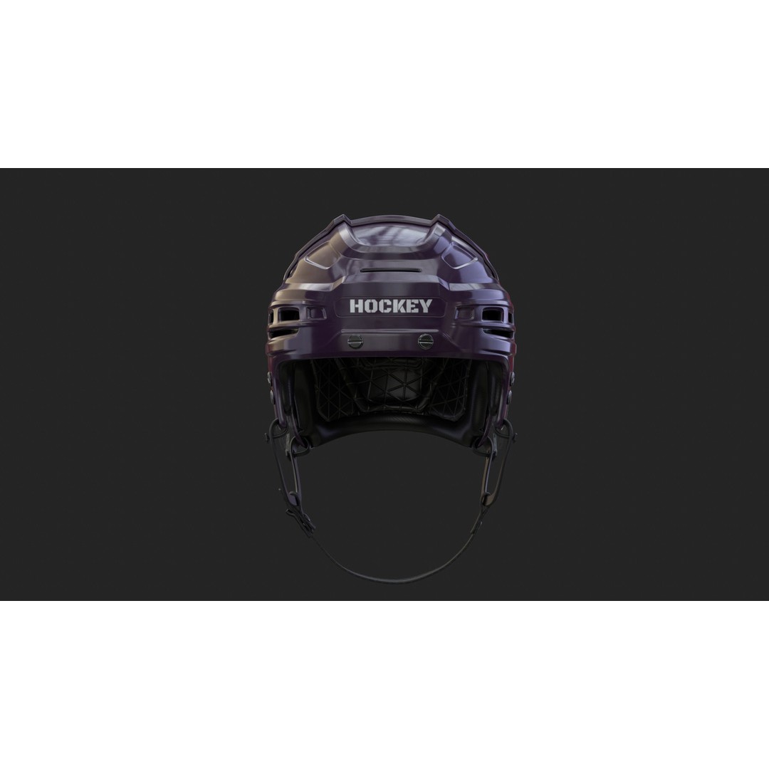 Hockey Helmet 3D Model – High Poly PBR Game Asset, FBX, OBJ - View 24