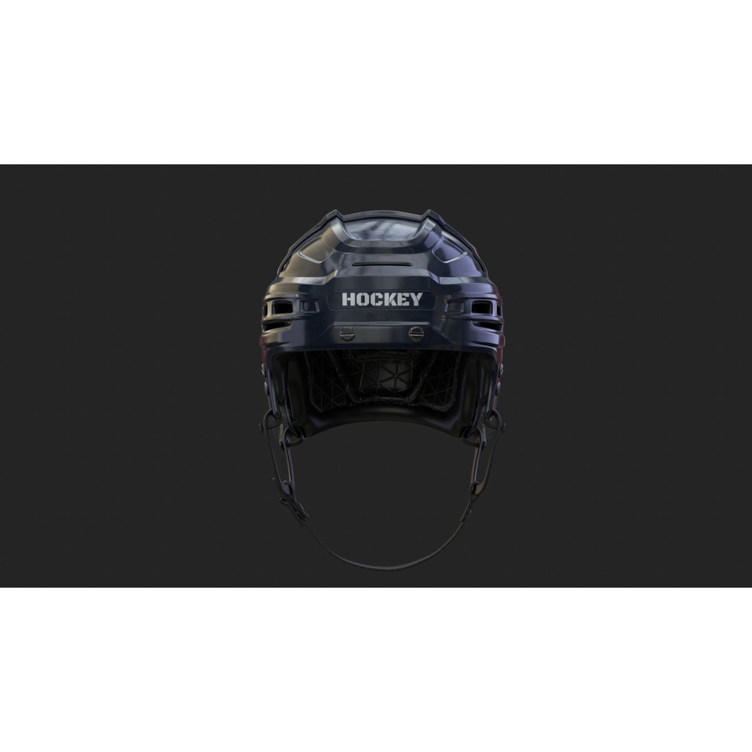 Hockey Helmet 3D Model – High Poly PBR Game Asset, FBX, OBJ - View 25