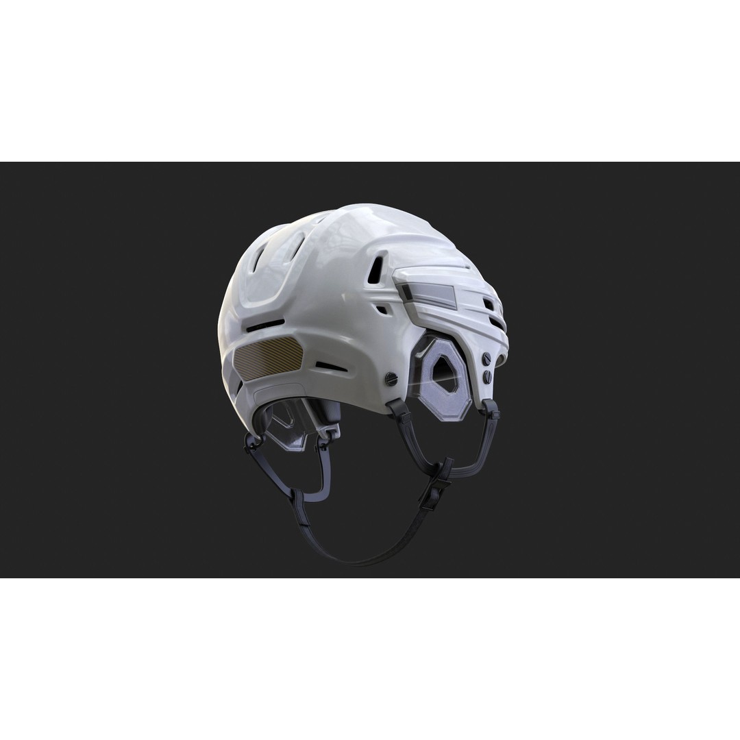 Hockey Helmet 3D Model – High Poly PBR Game Asset, FBX, OBJ - View 33