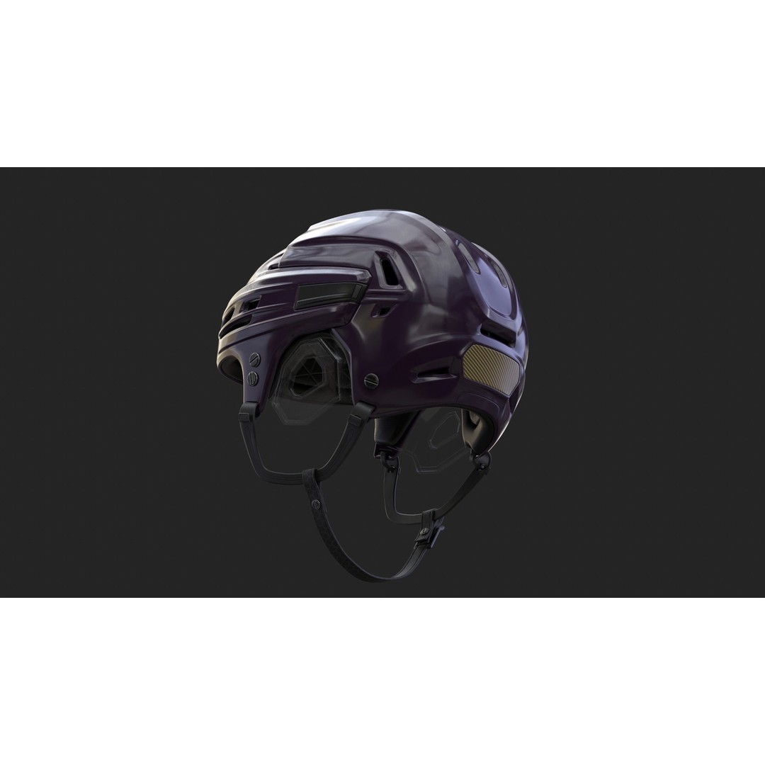 Hockey Helmet 3D Model – High Poly PBR Game Asset, FBX, OBJ - View 34