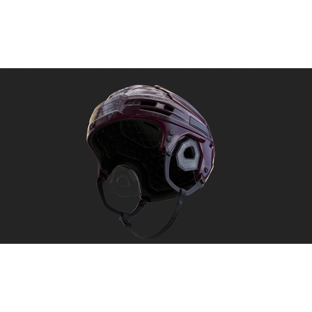 Hockey Helmet 3D Model – High Poly PBR Game Asset, FBX, OBJ - View 35