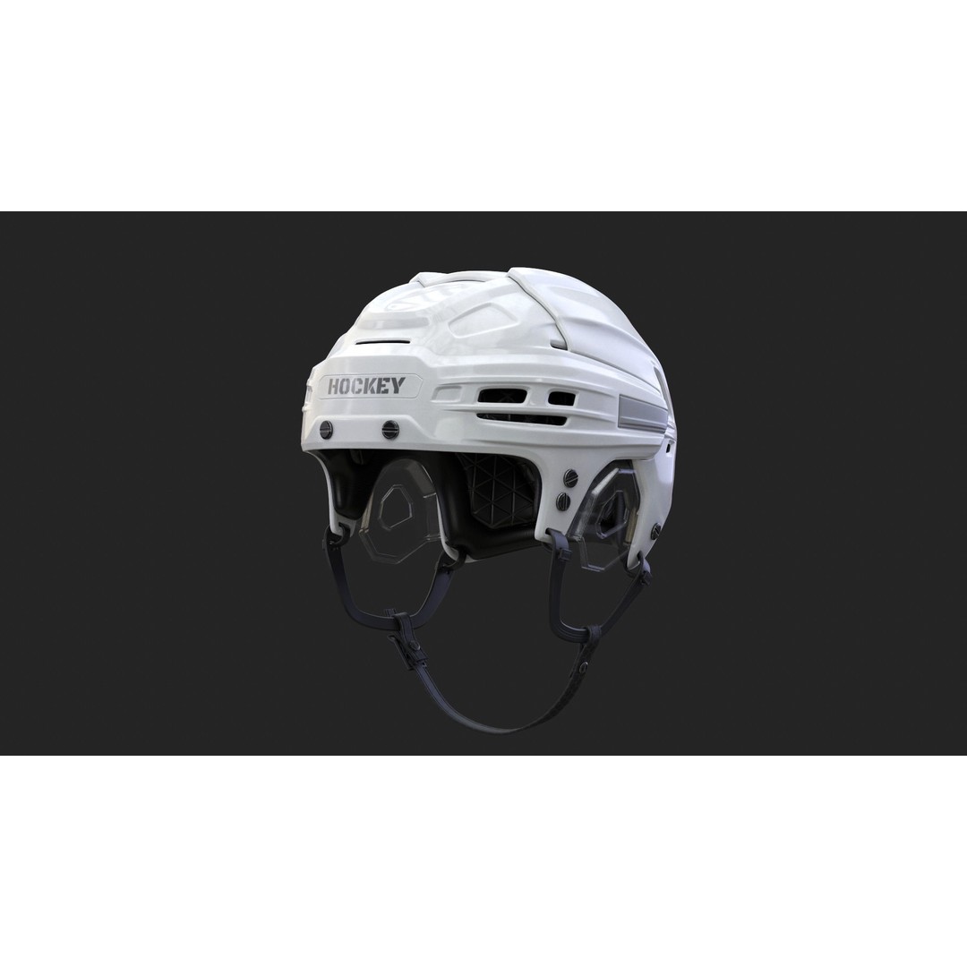 Hockey Helmet 3D Model – High Poly PBR Game Asset, FBX, OBJ - View 5