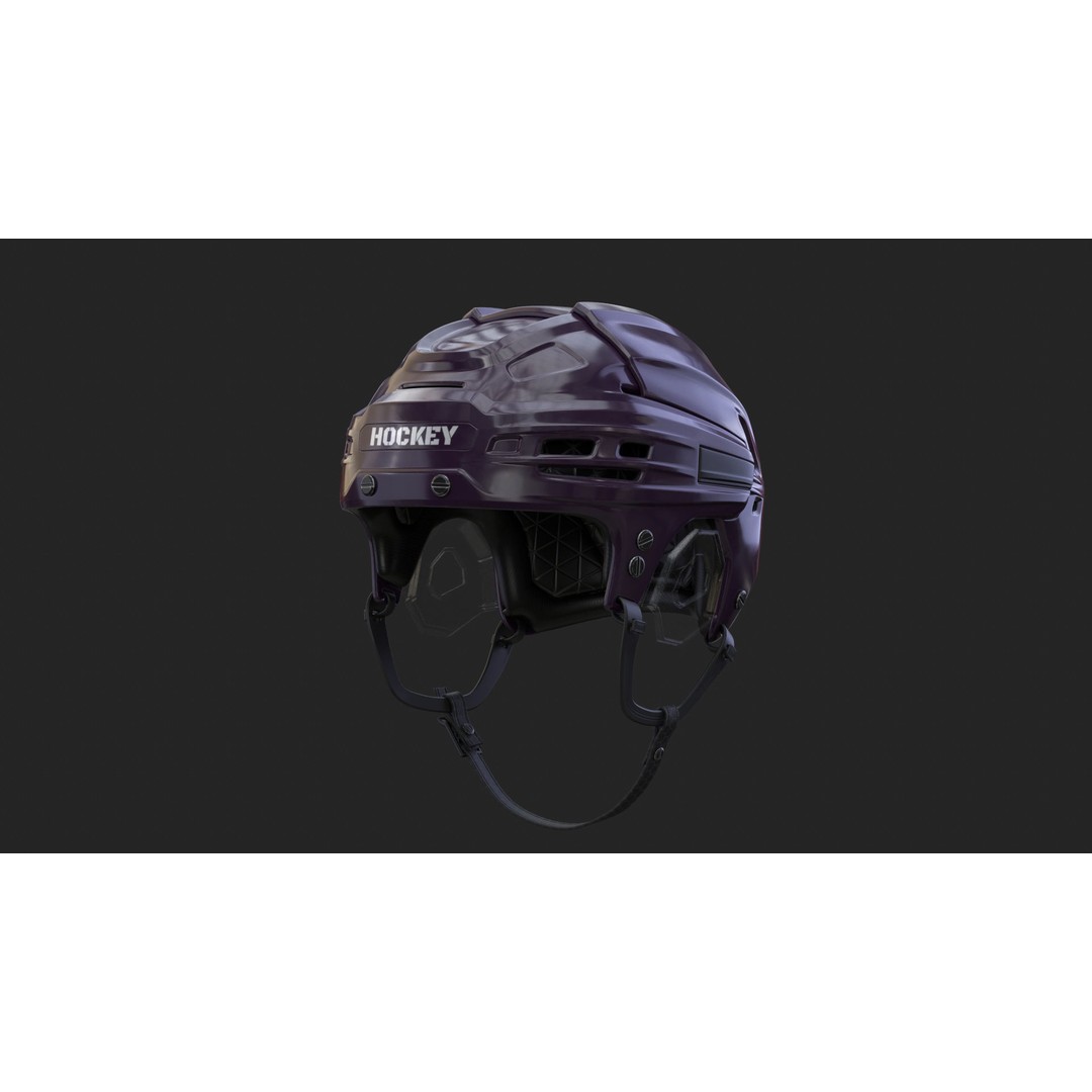Hockey Helmet 3D Model – High Poly PBR Game Asset, FBX, OBJ - View 6