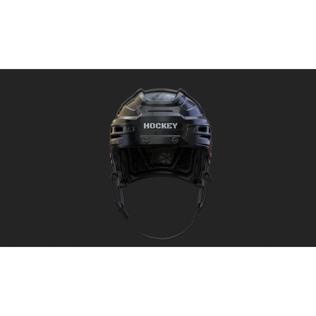 Hockey Helmet 3D Model – High Poly PBR Game Asset, FBX, OBJ - View 8