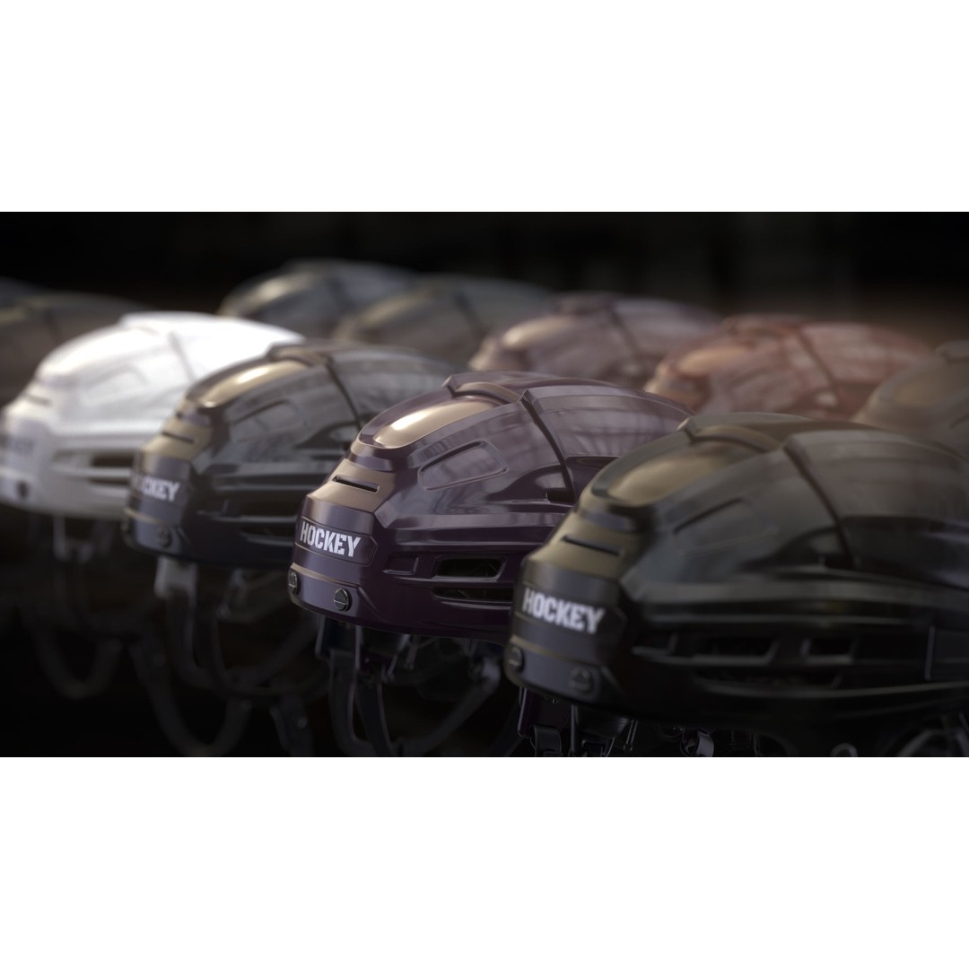 Hockey Helmet 3D Model – High Poly PBR Game Asset, FBX, OBJ - View 9