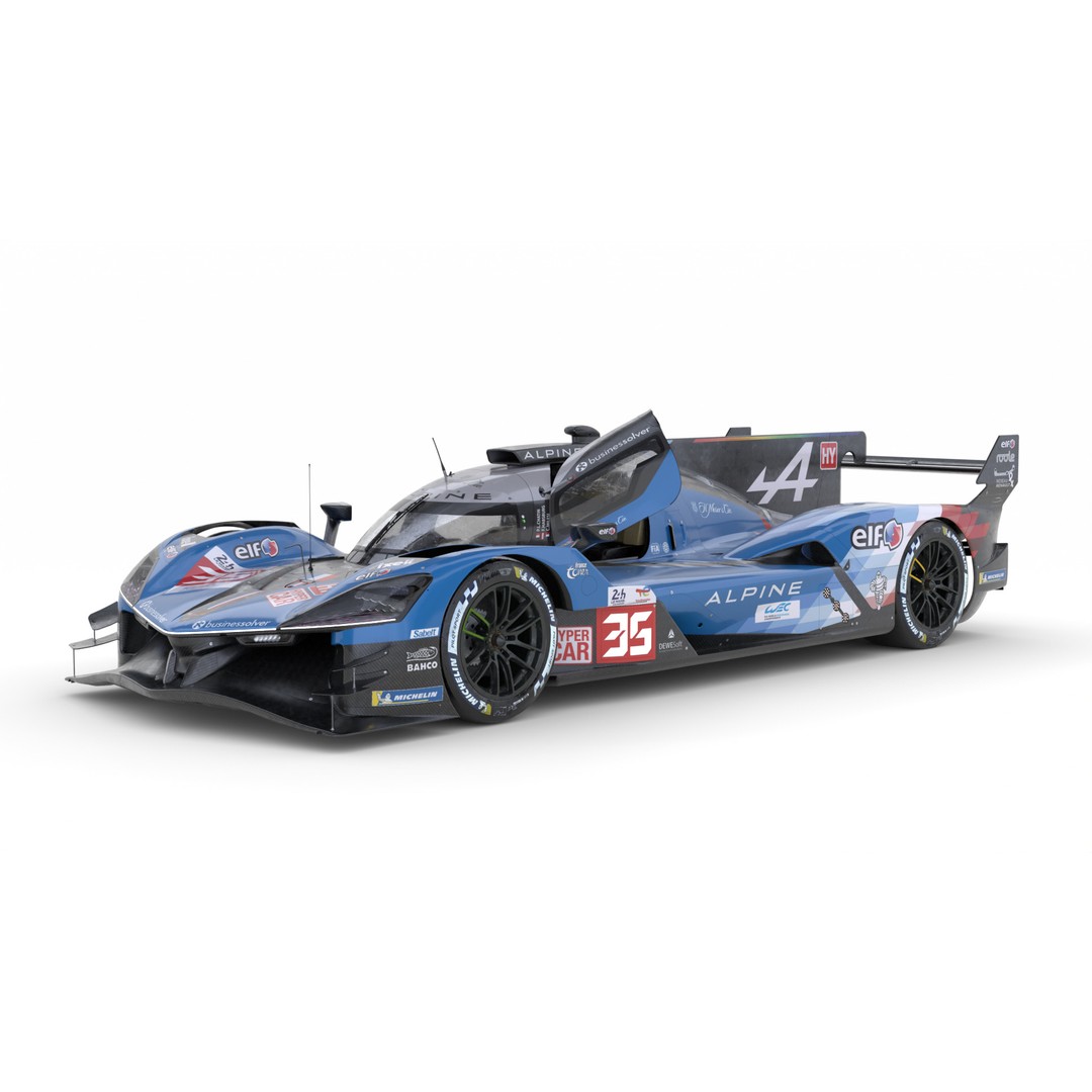 Alpine A424 3D Model – High Poly Racing Car, FBX, Blender - View 10
