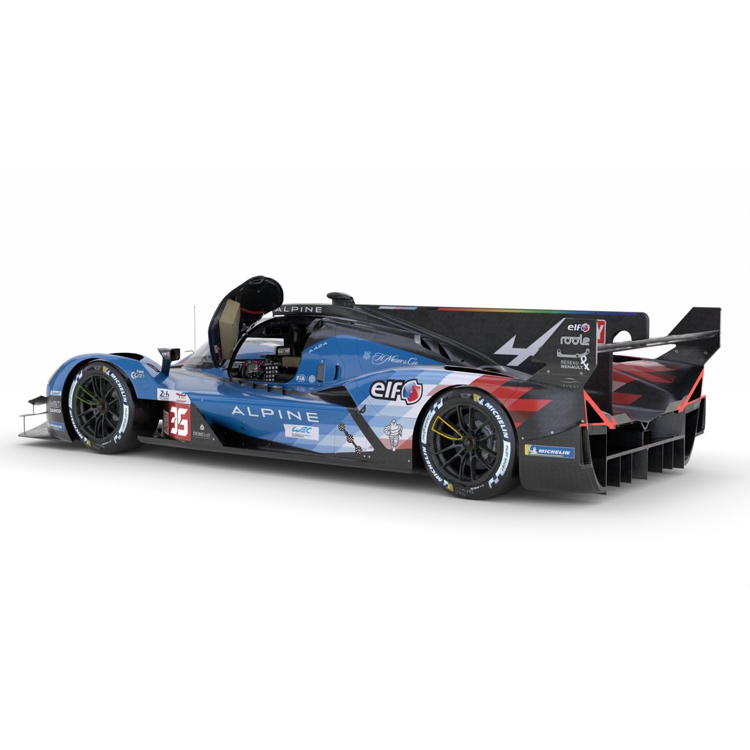 Alpine A424 3D Model – High Poly Racing Car, FBX, Blender - View 11