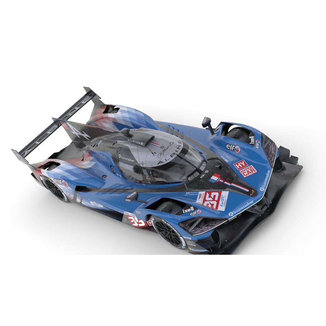 Alpine A424 3D Model – High Poly Racing Car, FBX, Blender - View 13