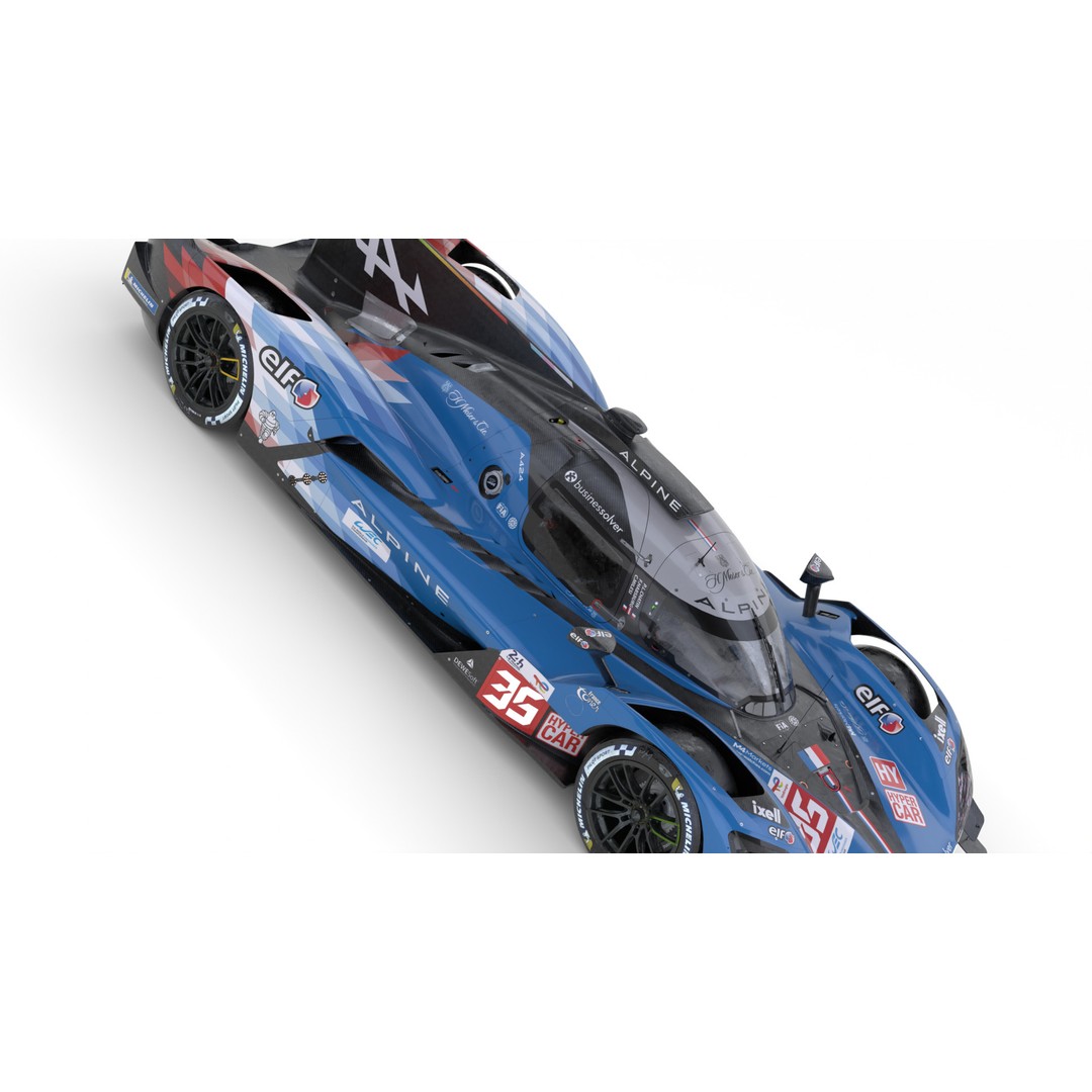Alpine A424 3D Model – High Poly Racing Car, FBX, Blender - View 14