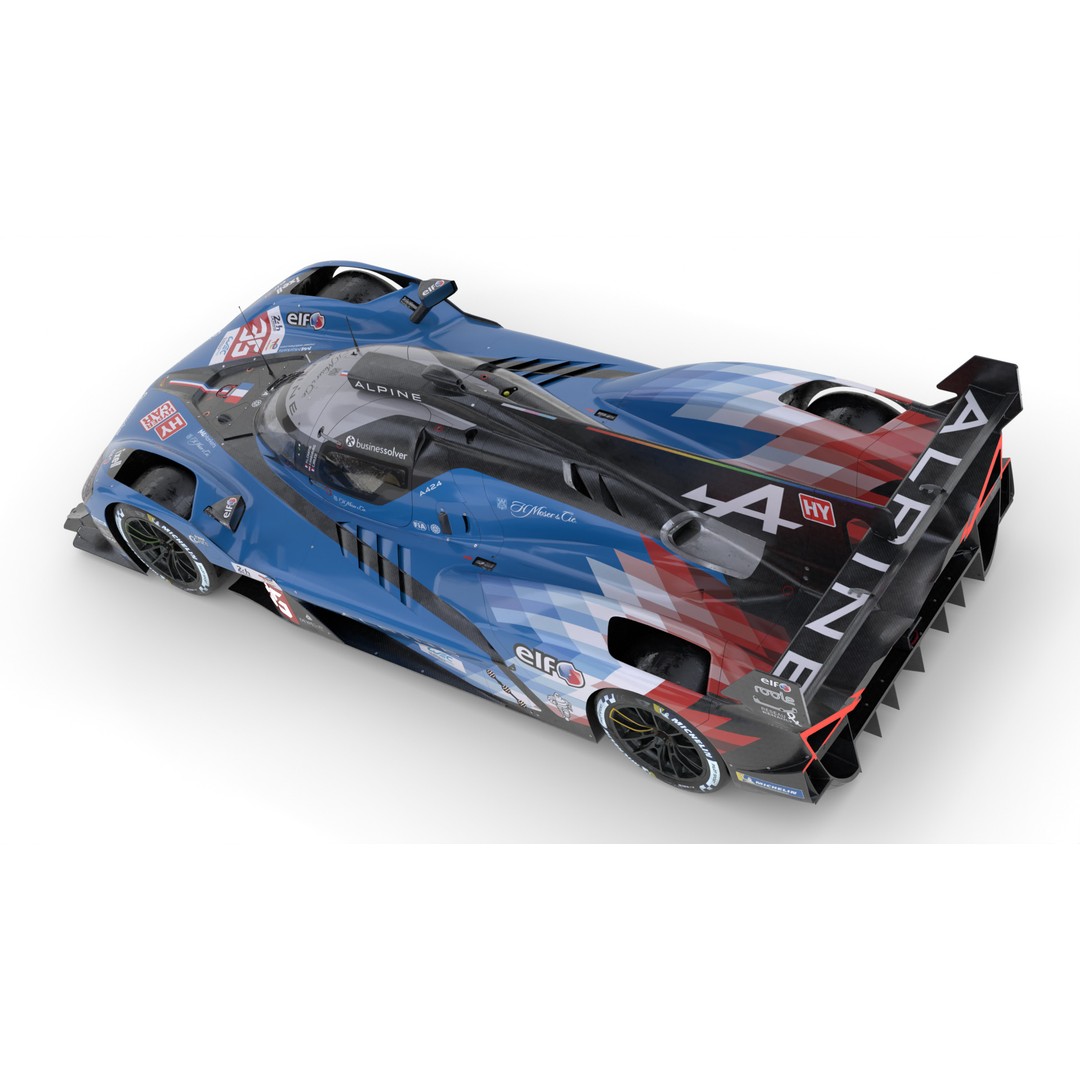 Alpine A424 3D Model – High Poly Racing Car, FBX, Blender - View 15