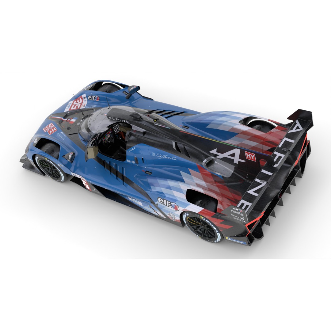 Alpine A424 3D Model – High Poly Racing Car, FBX, Blender - View 17