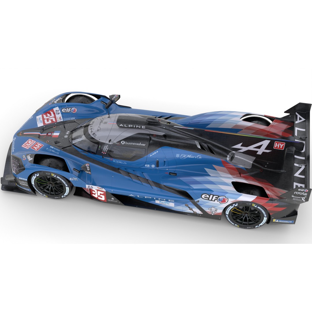 Alpine A424 3D Model – High Poly Racing Car, FBX, Blender - View 18