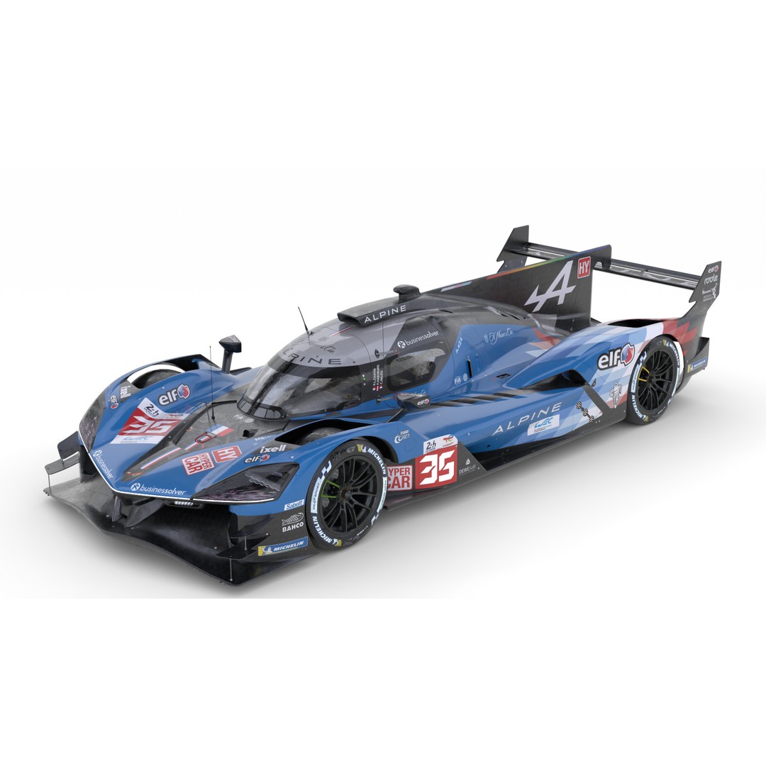 Alpine A424 3D Model – High Poly Racing Car, FBX, Blender - View 3