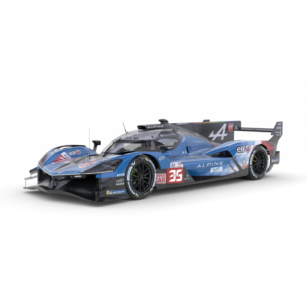 Alpine A424 3D Model – High Poly Racing Car, FBX, Blender - View 4