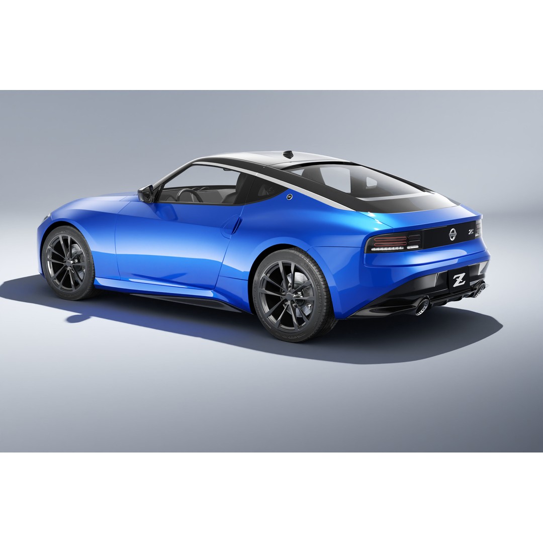 Nissan Z 2023 3D Model – Low Poly Car Asset, Blender, FBX, OBJ - View 11