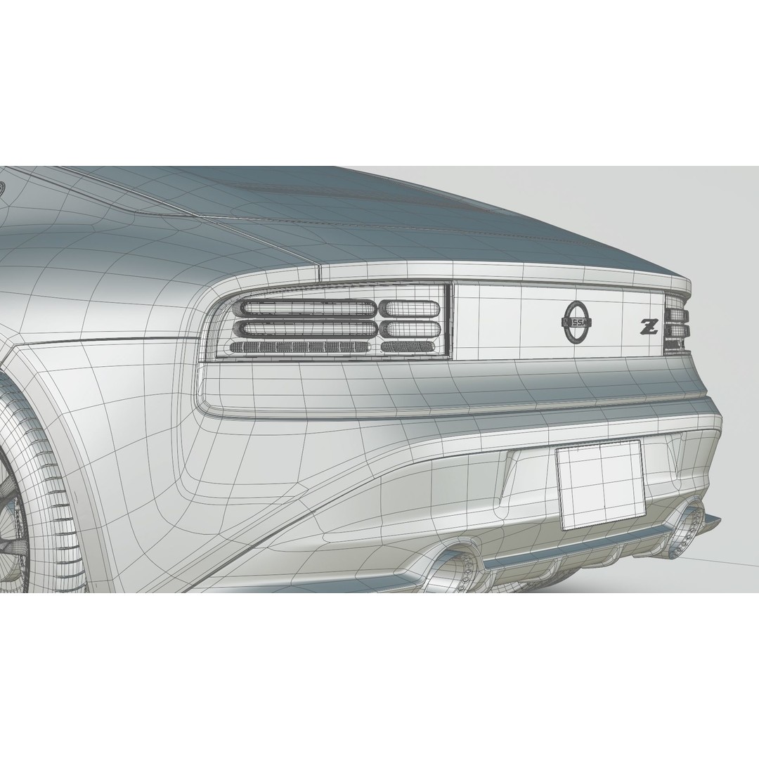 Nissan Z 2023 3D Model – Low Poly Car Asset, Blender, FBX, OBJ - View 14
