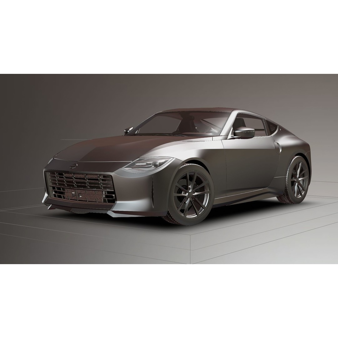 Nissan Z 2023 3D Model – Low Poly Car Asset, Blender, FBX, OBJ - View 16