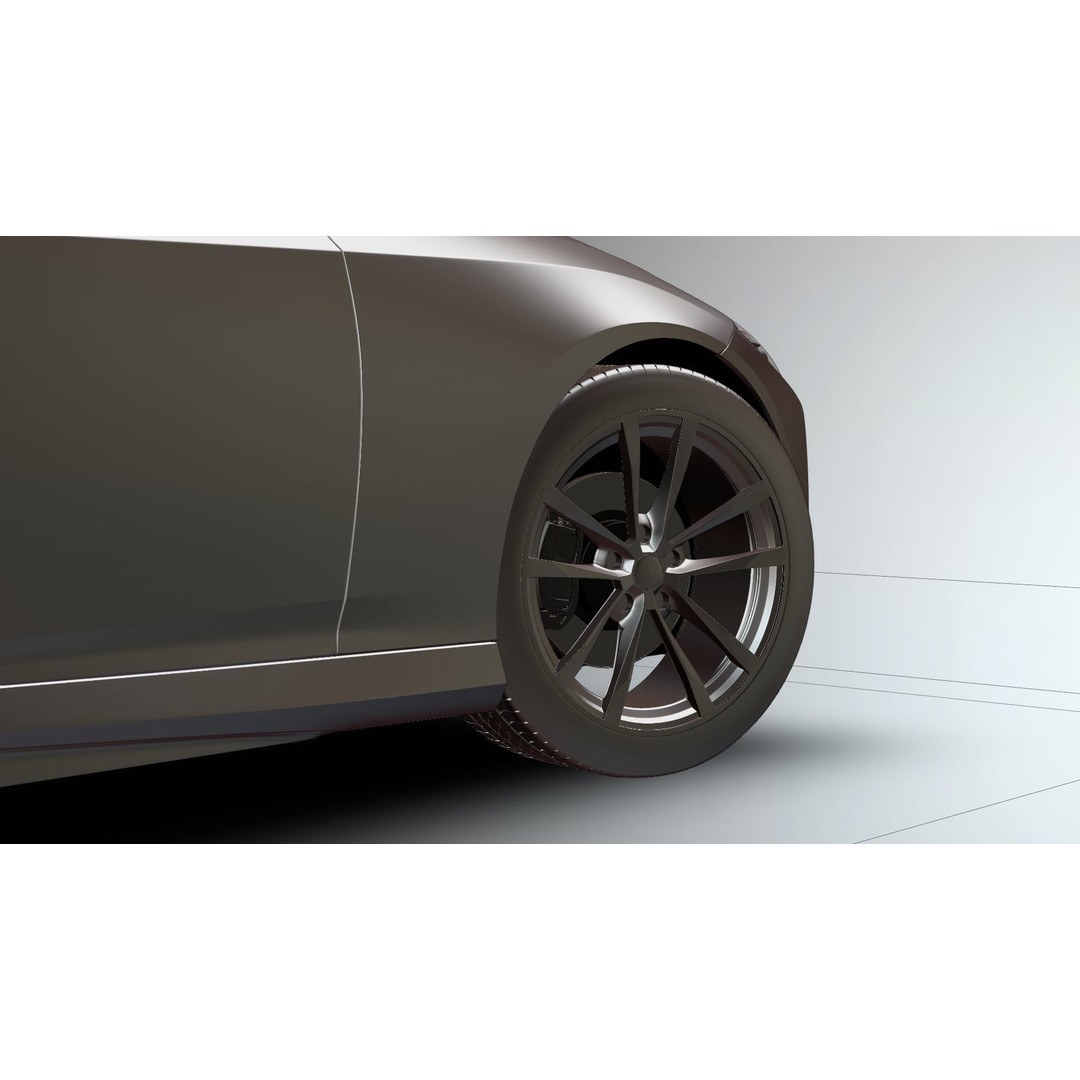 Nissan Z 2023 3D Model – Low Poly Car Asset, Blender, FBX, OBJ - View 17