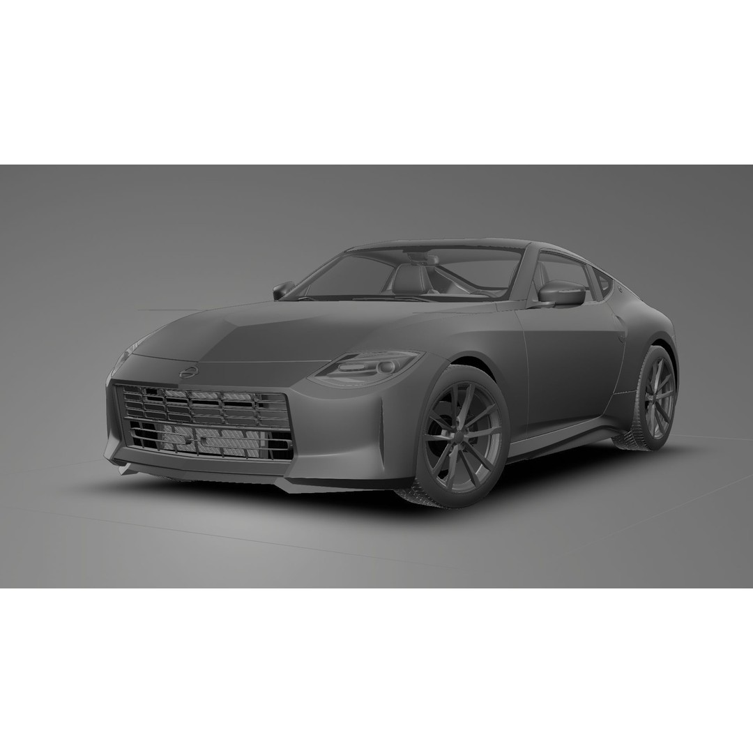Nissan Z 2023 3D Model – Low Poly Car Asset, Blender, FBX, OBJ - View 22