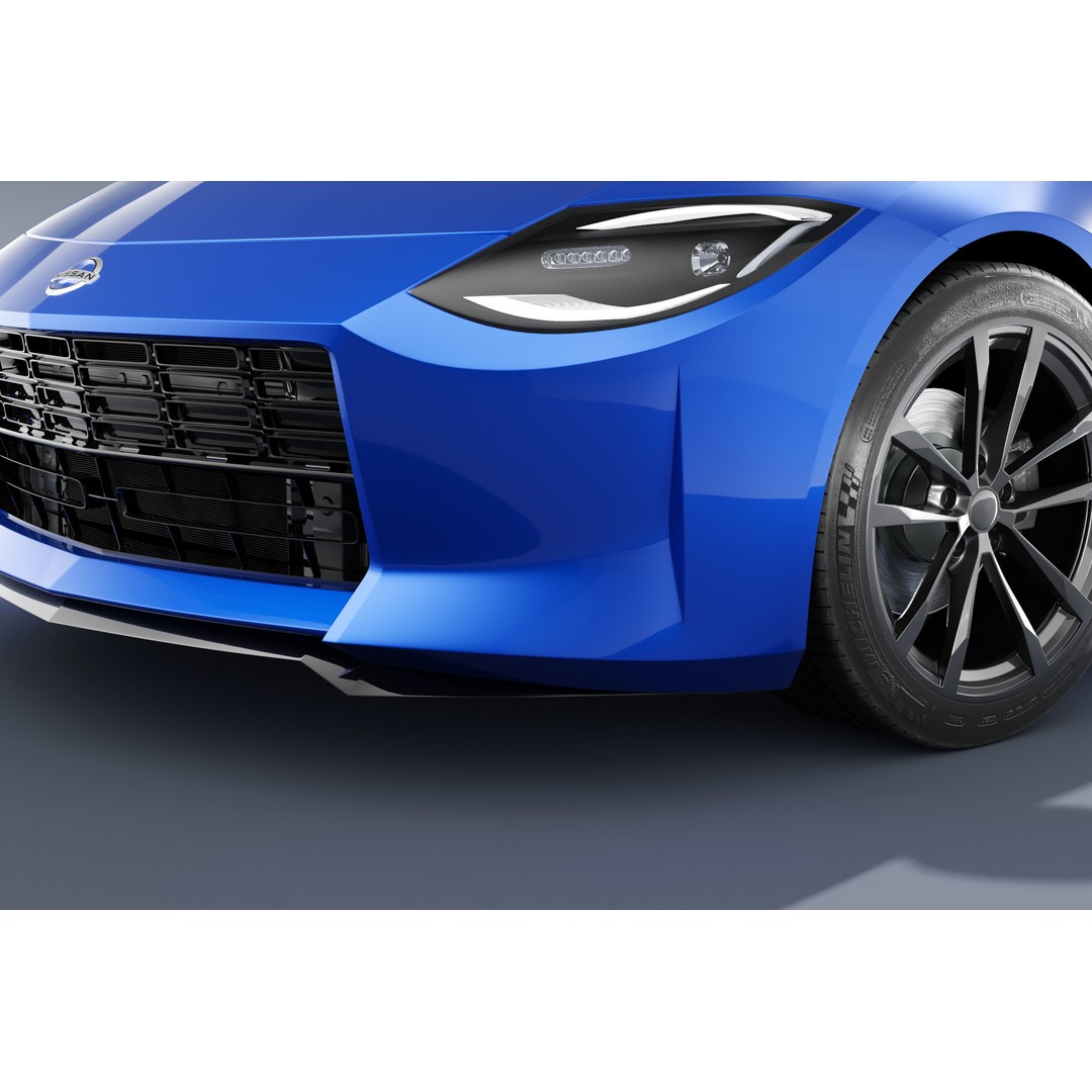 Nissan Z 2023 3D Model – Low Poly Car Asset, Blender, FBX, OBJ - View 3