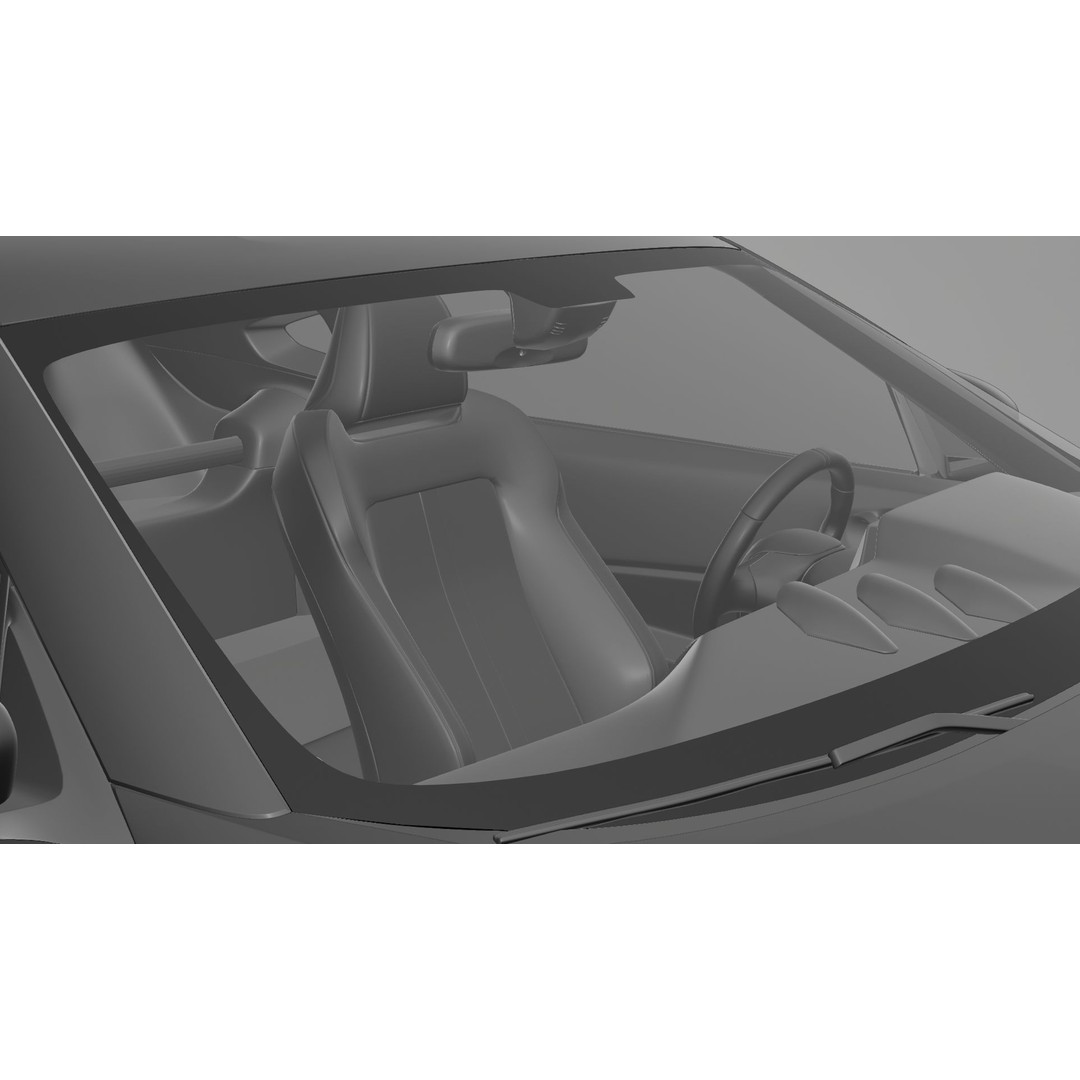 Nissan Z 2023 3D Model – Low Poly Car Asset, Blender, FBX, OBJ - View 32