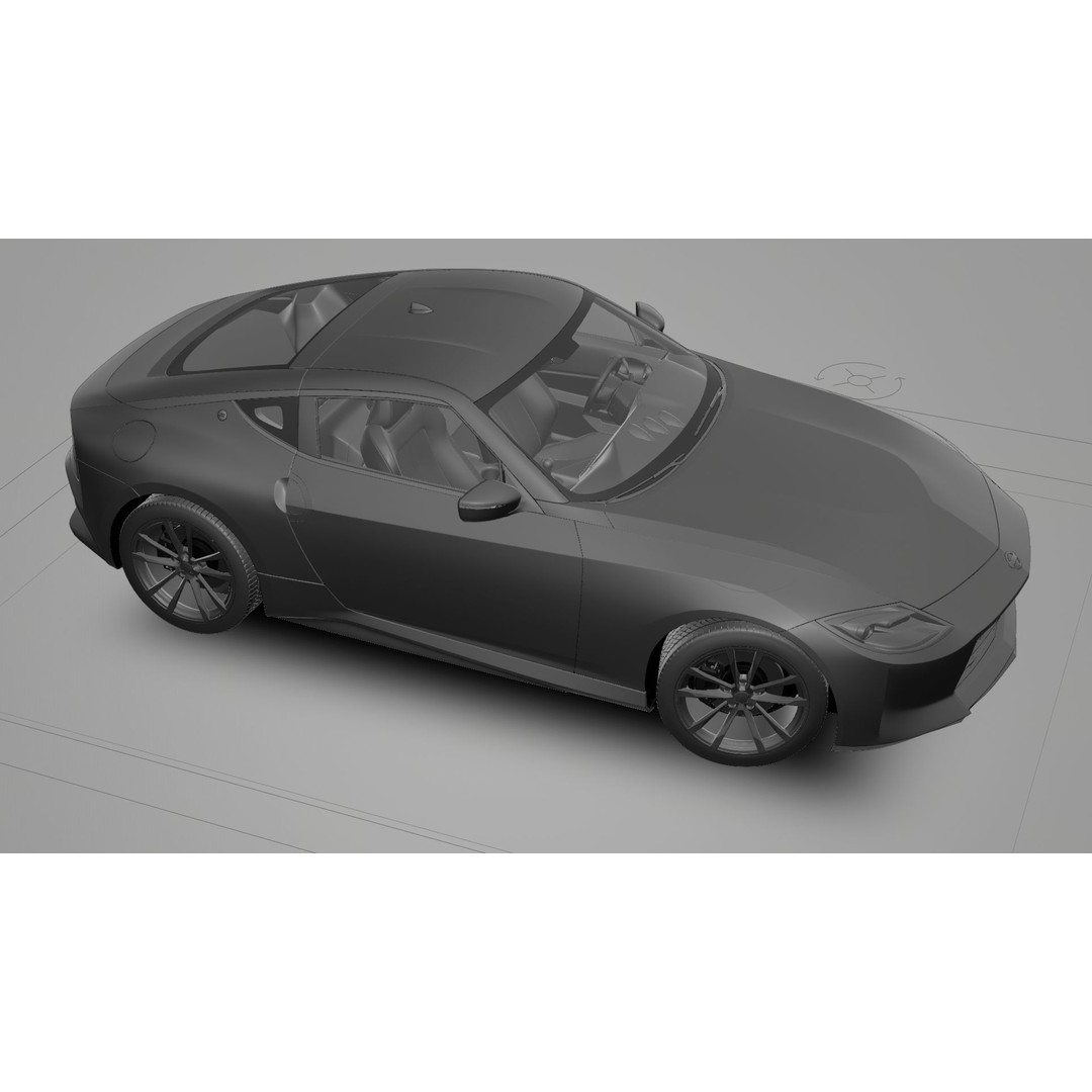 Nissan Z 2023 3D Model – Low Poly Car Asset, Blender, FBX, OBJ - View 35