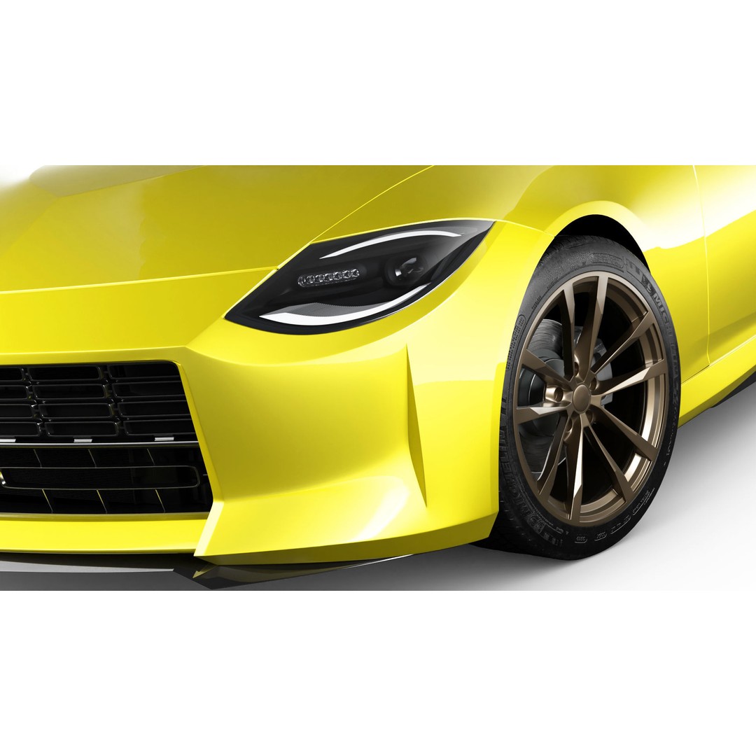 Nissan Z 2023 3D Model – Low Poly Car Asset, Blender, FBX, OBJ - View 38