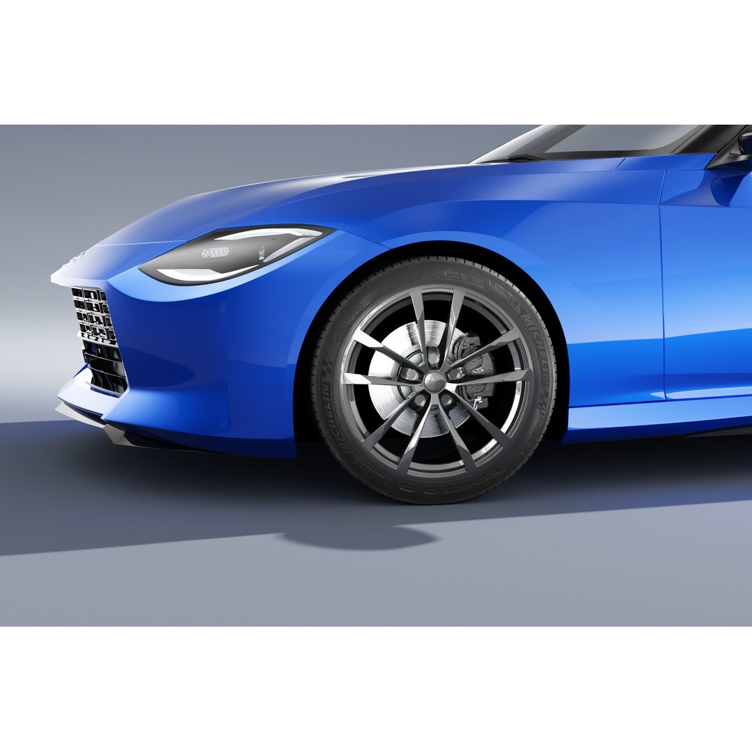 Nissan Z 2023 3D Model – Low Poly Car Asset, Blender, FBX, OBJ - View 6