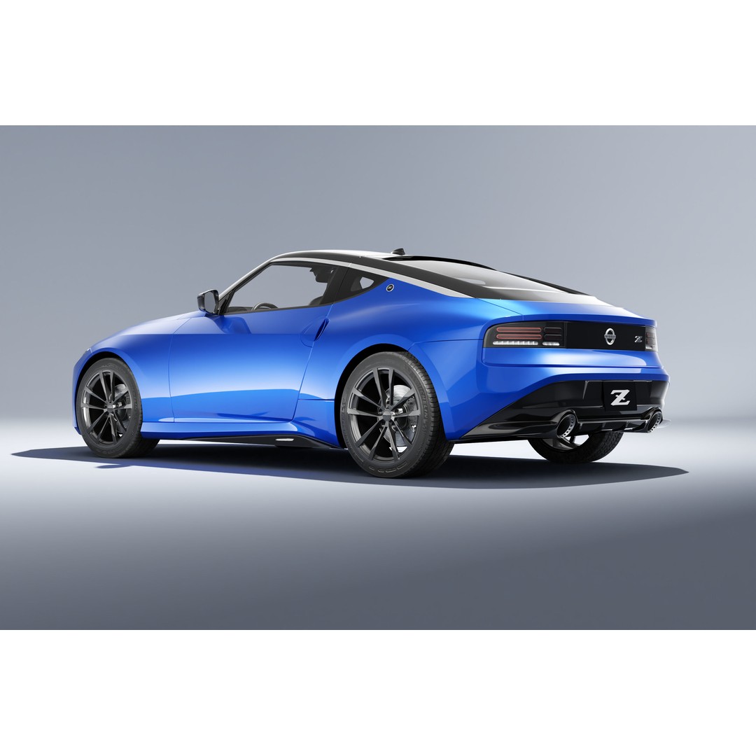 Nissan Z 2023 3D Model – Low Poly Car Asset, Blender, FBX, OBJ - View 8
