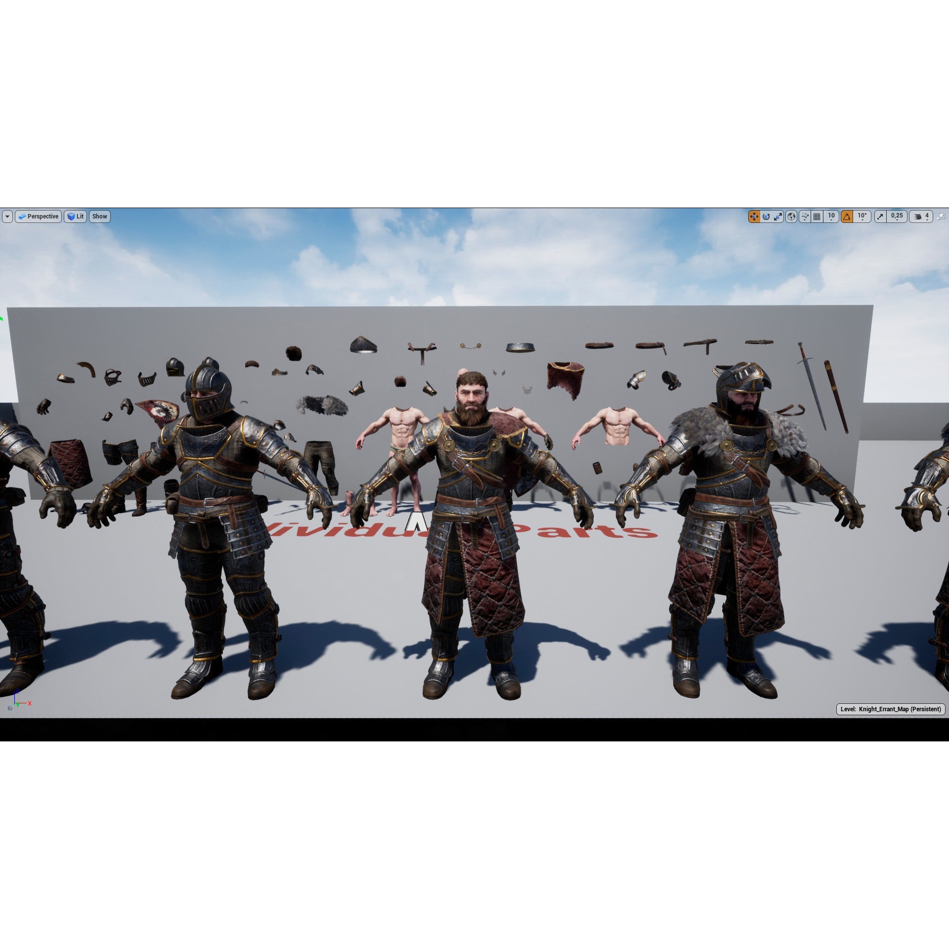 Knight Errant - Low-Poly Game-Ready 3D Model - View 20