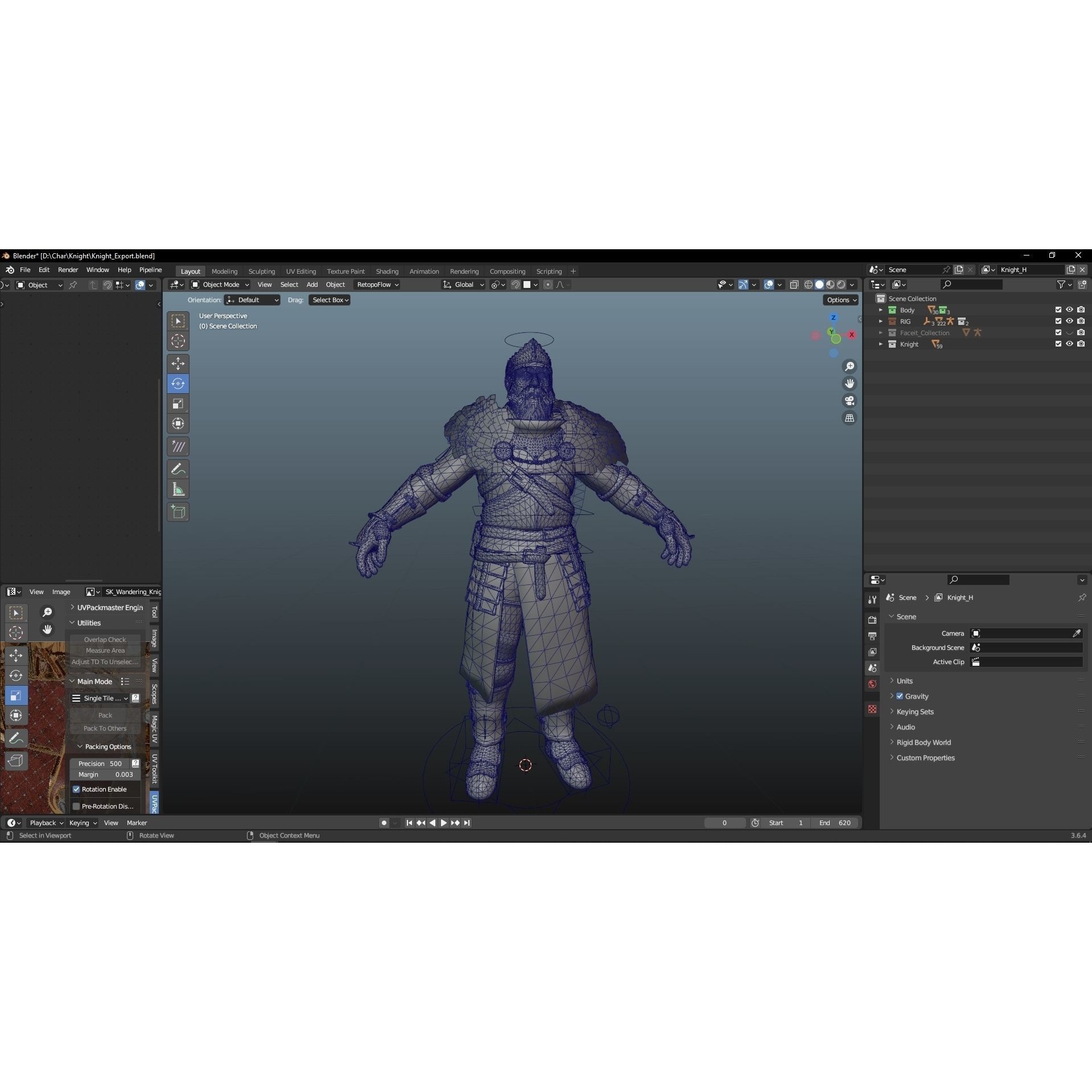 Knight Errant - Low-Poly Game-Ready 3D Model - View 25