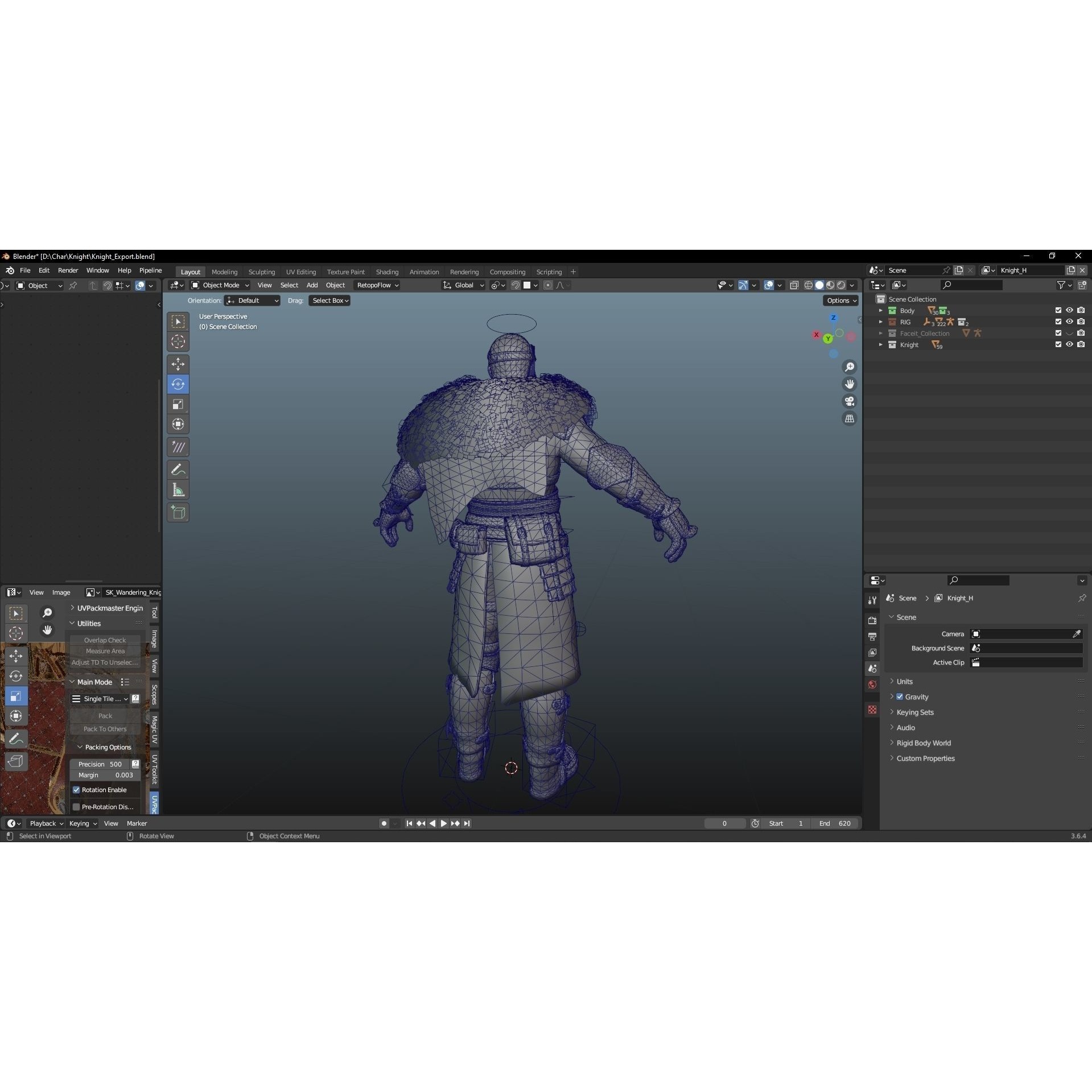Knight Errant - Low-Poly Game-Ready 3D Model - View 26