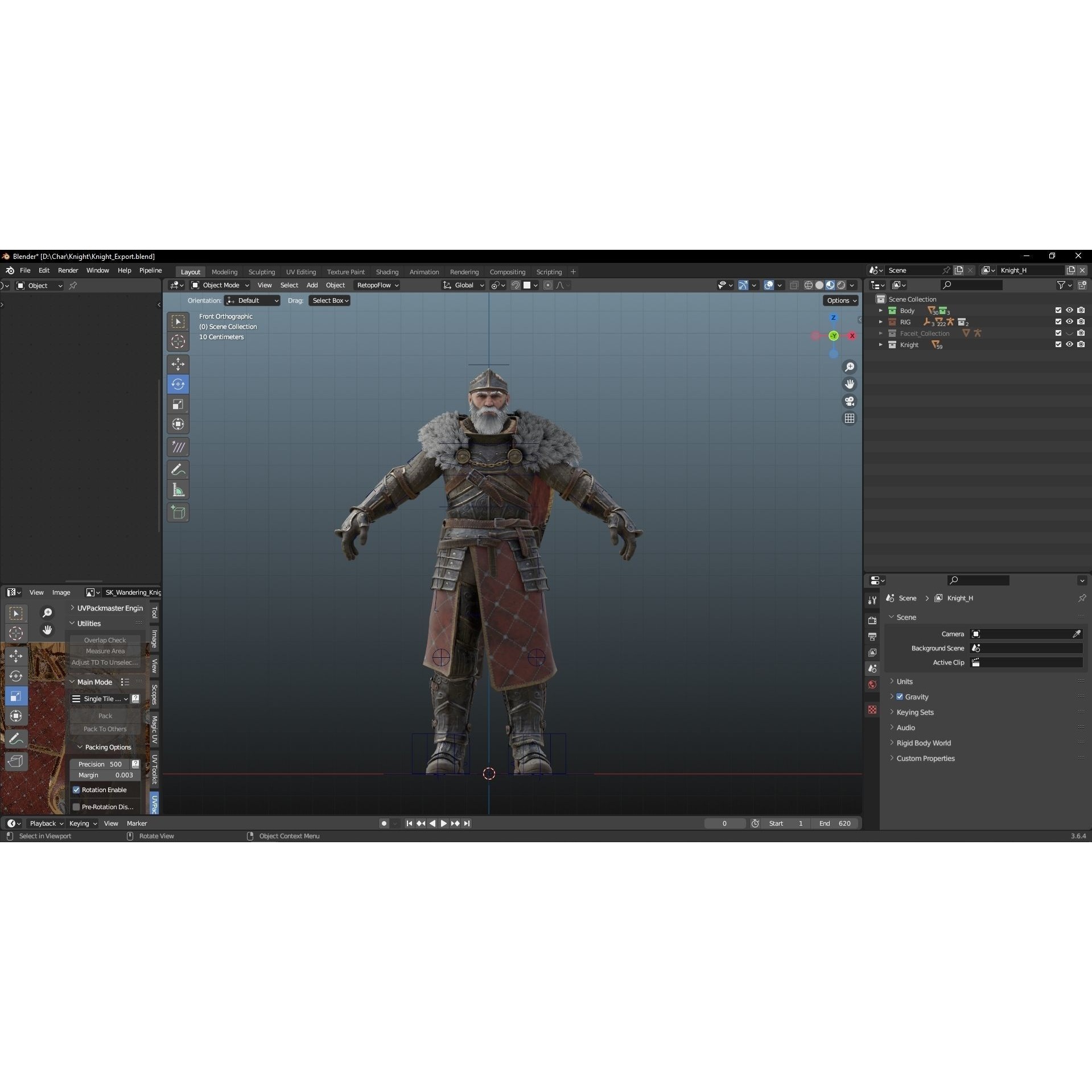 Knight Errant - Low-Poly Game-Ready 3D Model - View 28